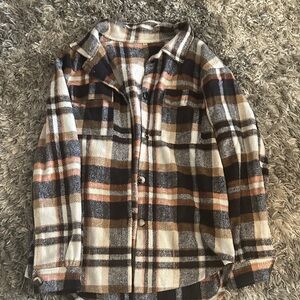 Plaid Button-Up Shirt